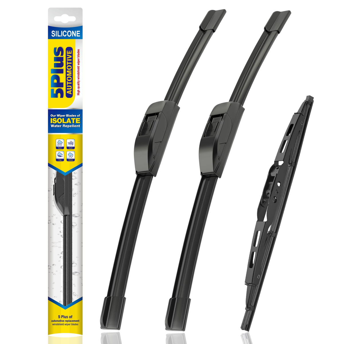 5 PLUS silicone wiper blade for Jeep Patriot front driver 21 inch improves rain visibility