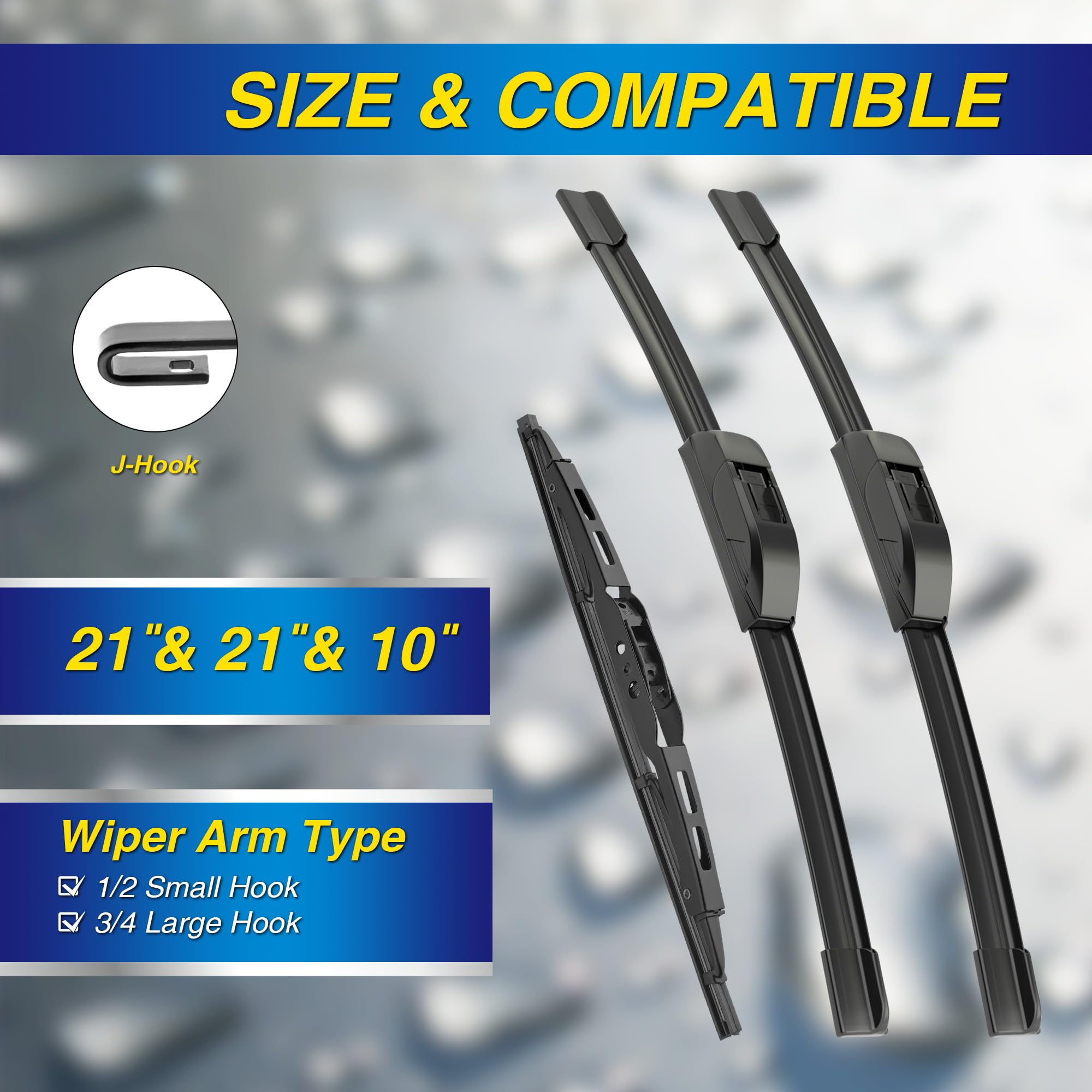 5 PLUS silicone wiper blade for Jeep Patriot front passenger 21 inch smooth wipe