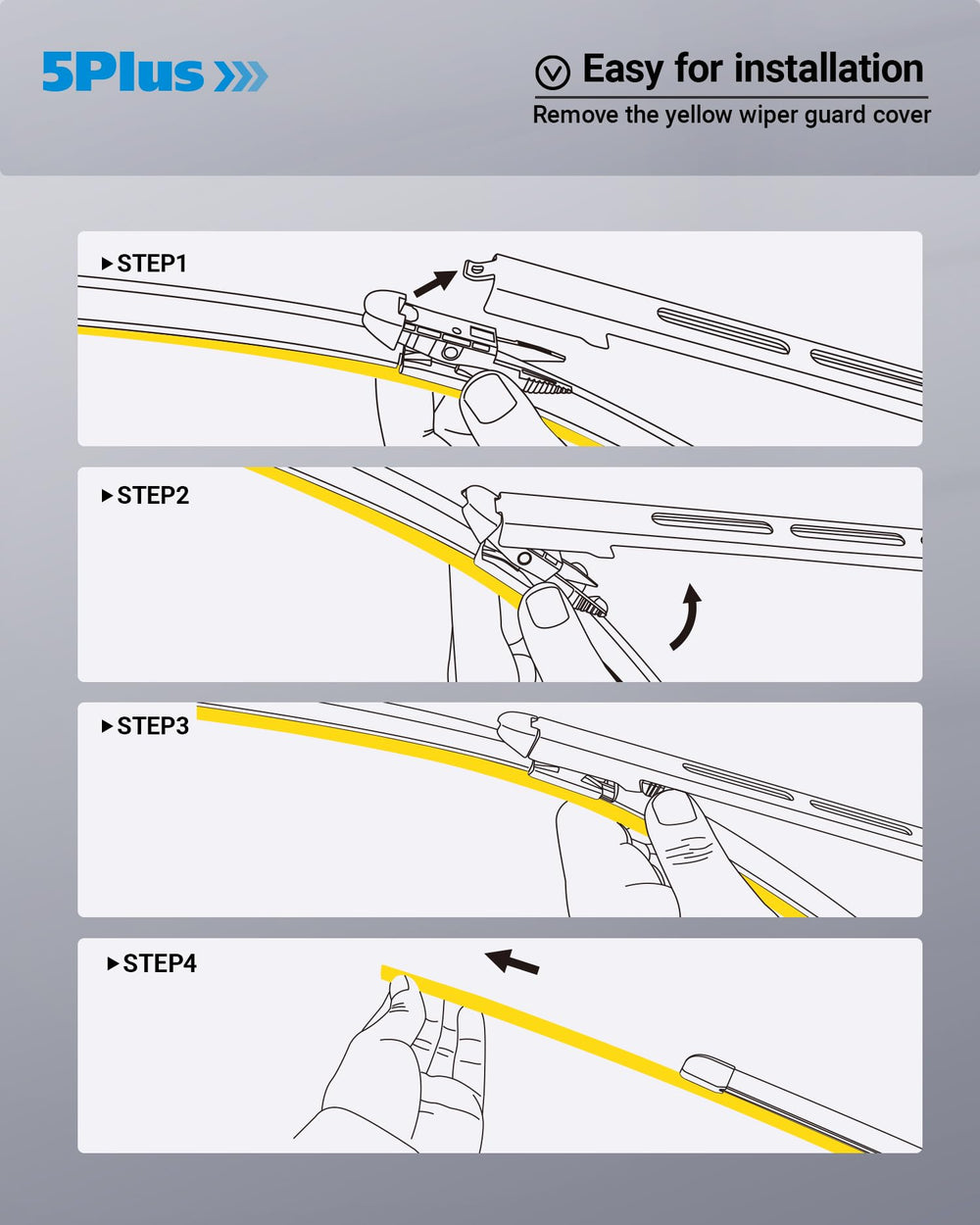 5 PLUS Tundra wiper blades OEM-fit guarantees easy replacement on Toyota Tundra