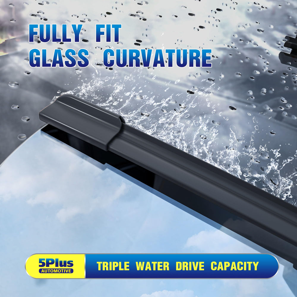 5 PLUS windshield wipers 12-inch rear blade for improved rear visibility.