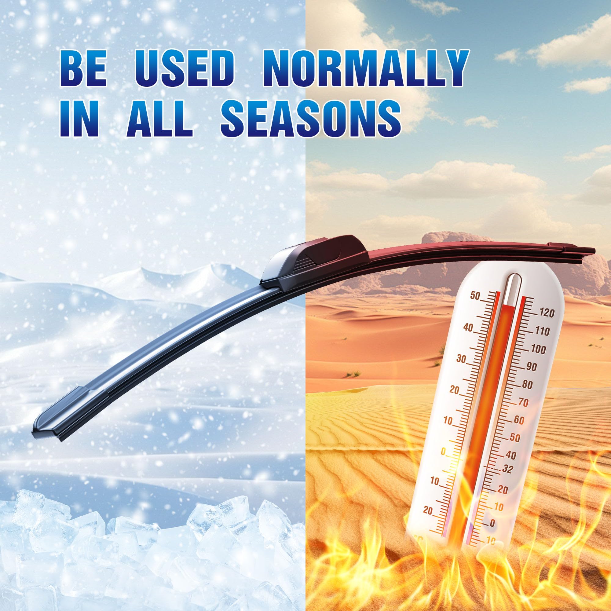 All-weather wiper set from 5 PLUS for year-round Jeep use