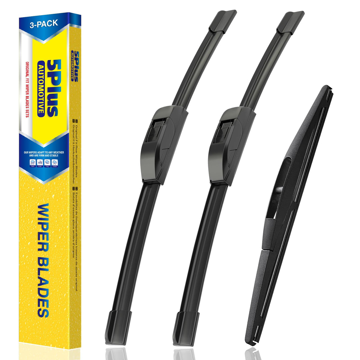 5 PLUS Jeep Wrangler JL front left 16-inch wiper for improved rain visibility.