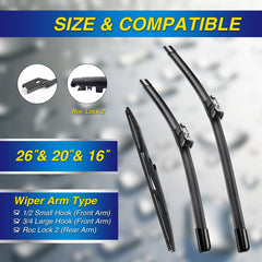 5 PLUS wipers for Lexus RX350 20-inch passenger blade provides clearer field in rain.