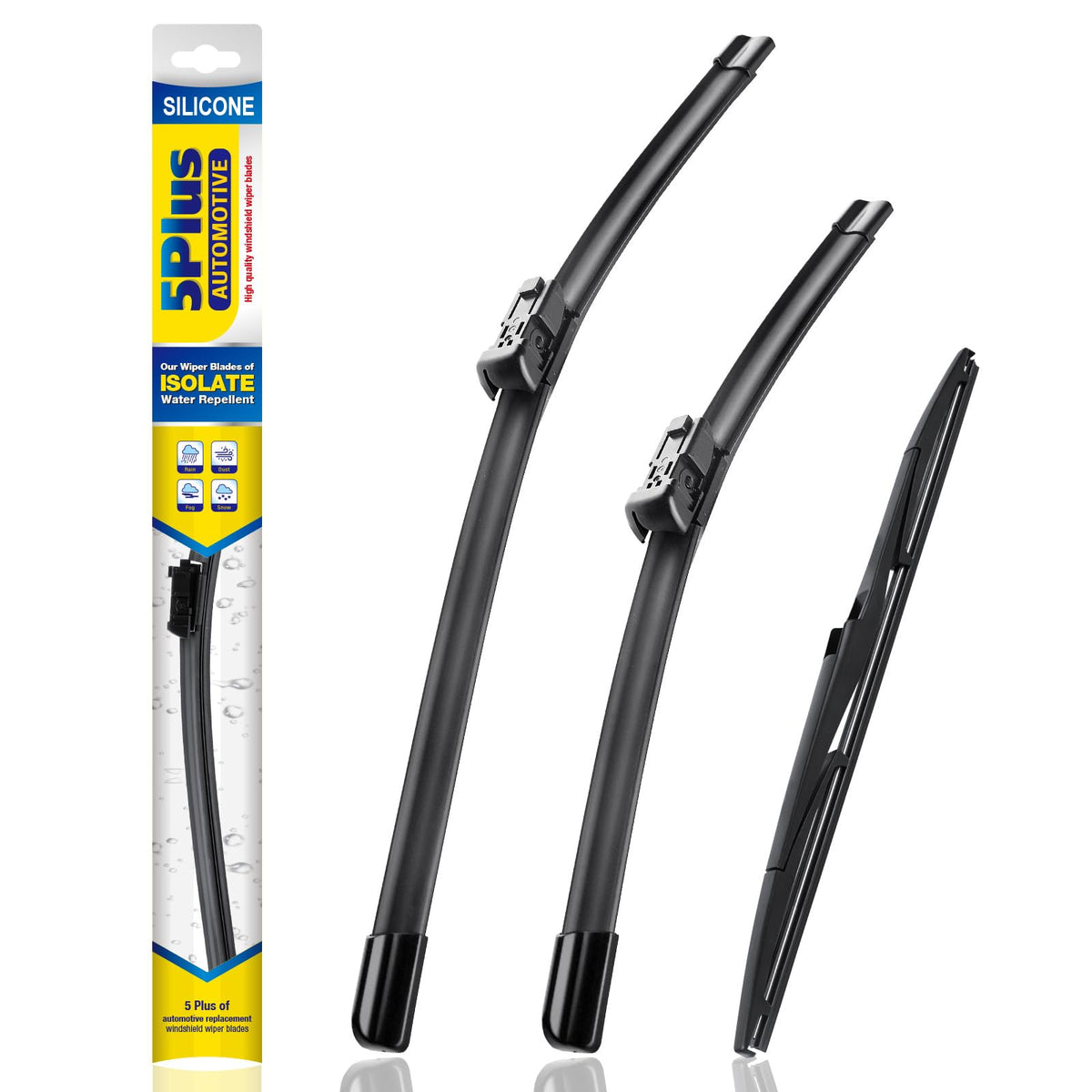 5 PLUS wipers for Lexus RX350 26-inch front blade enhances rain visibility.