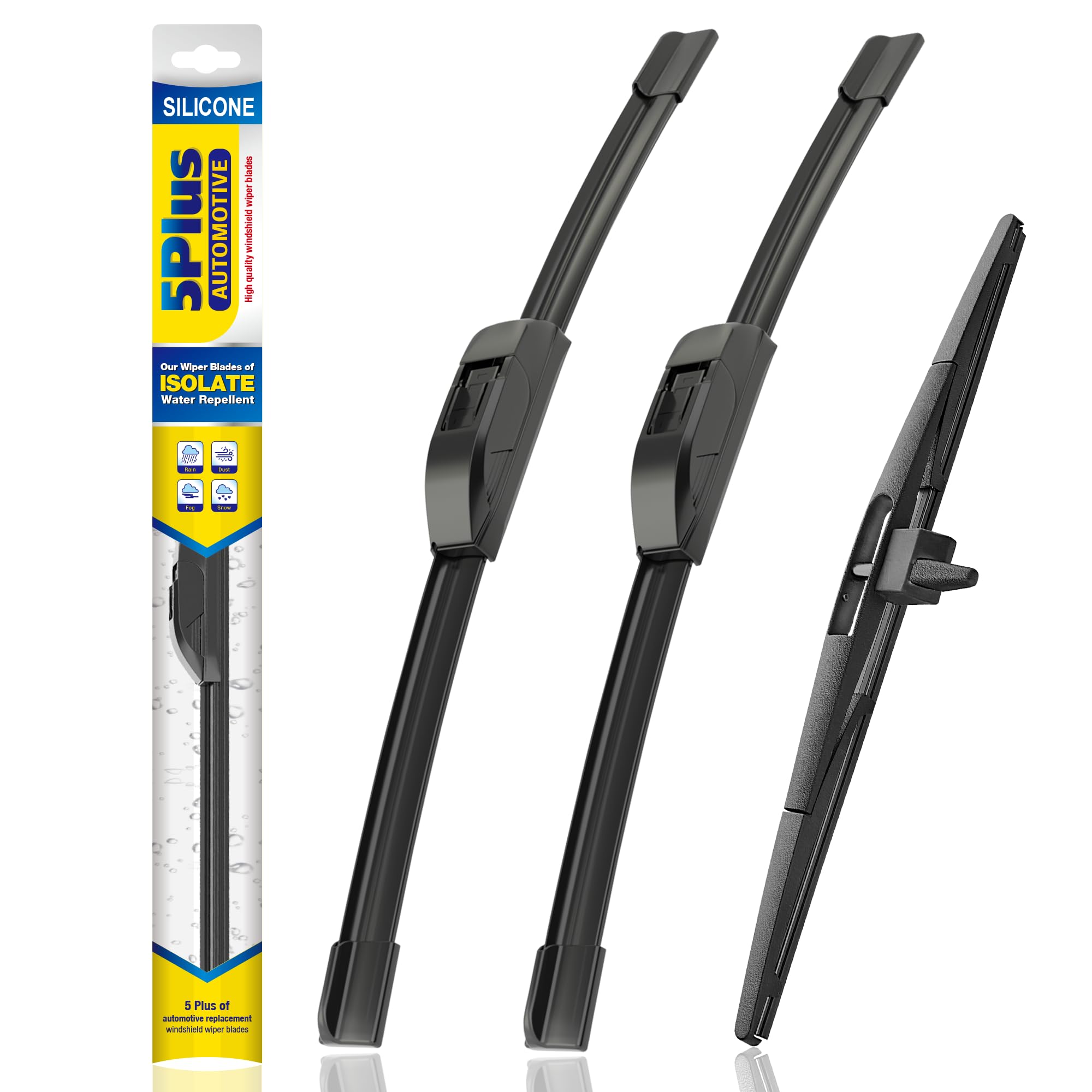 5 PLUS 22-inch front wiper blade mounted on Honda Pilot for clear rain visibility