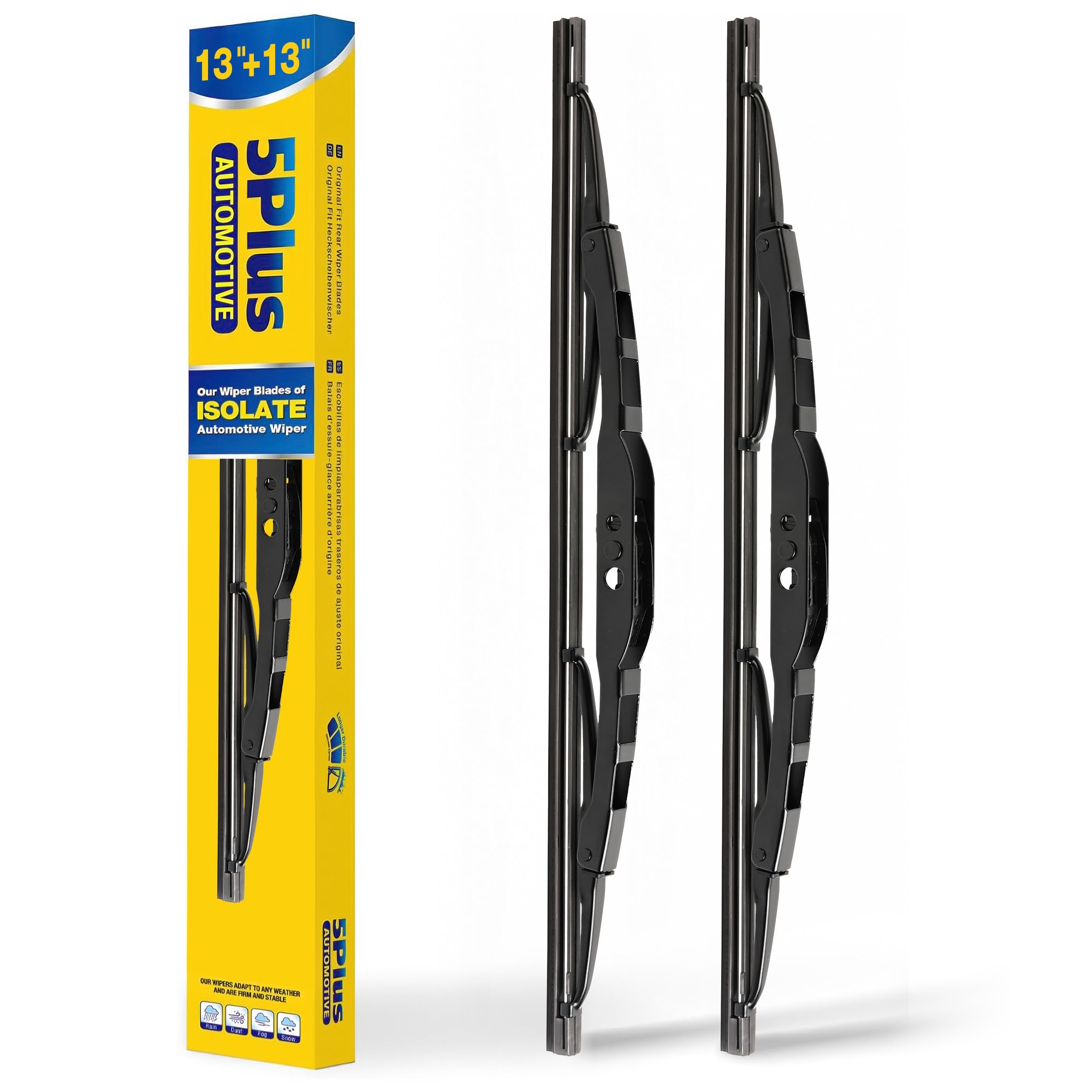 5 PLUS 13-inch driver blade delivers smooth wipe and clear visibility.