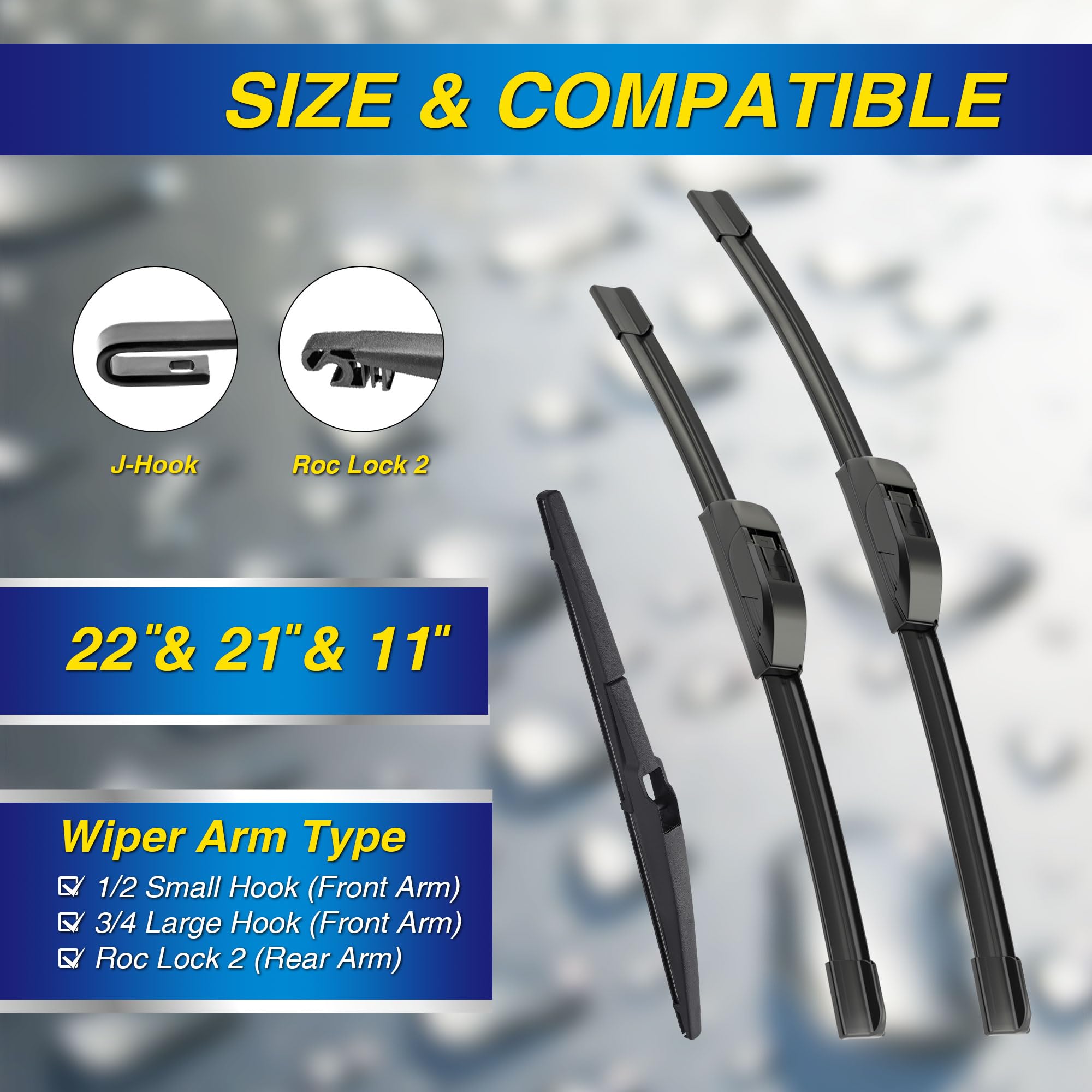 5 PLUS 21-inch passenger wiper blade for Jeep Grand Cherokee delivers smooth, quiet operation.