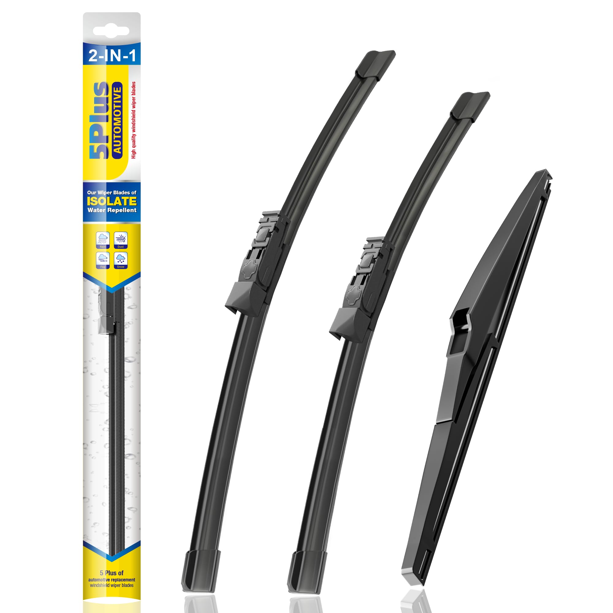 5 PLUS wiper blades 24in front view improves rain visibility for Mazda CX-5.