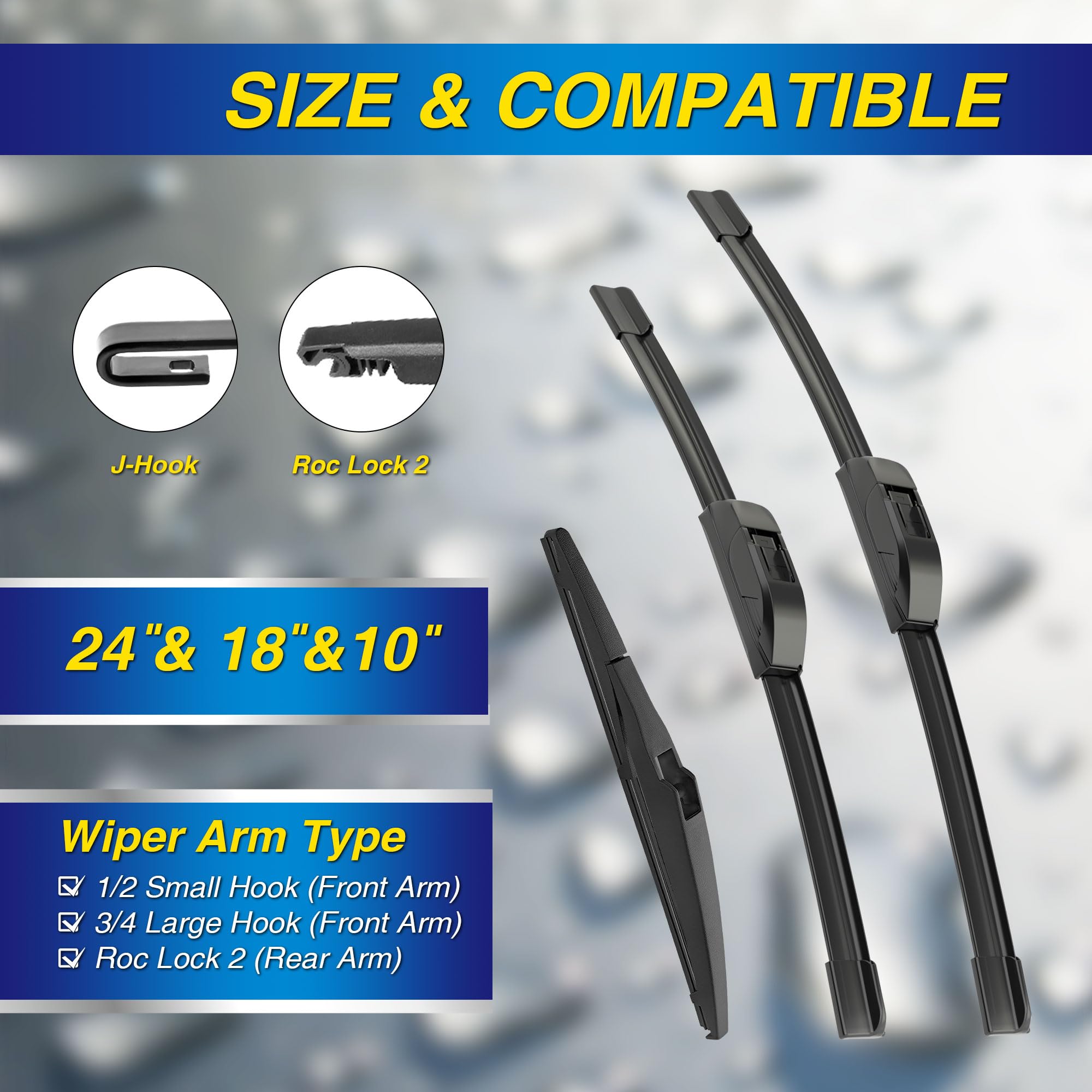 5 PLUS 18-inch passenger blade for Jeep Compass, smooth wipe in wet weather