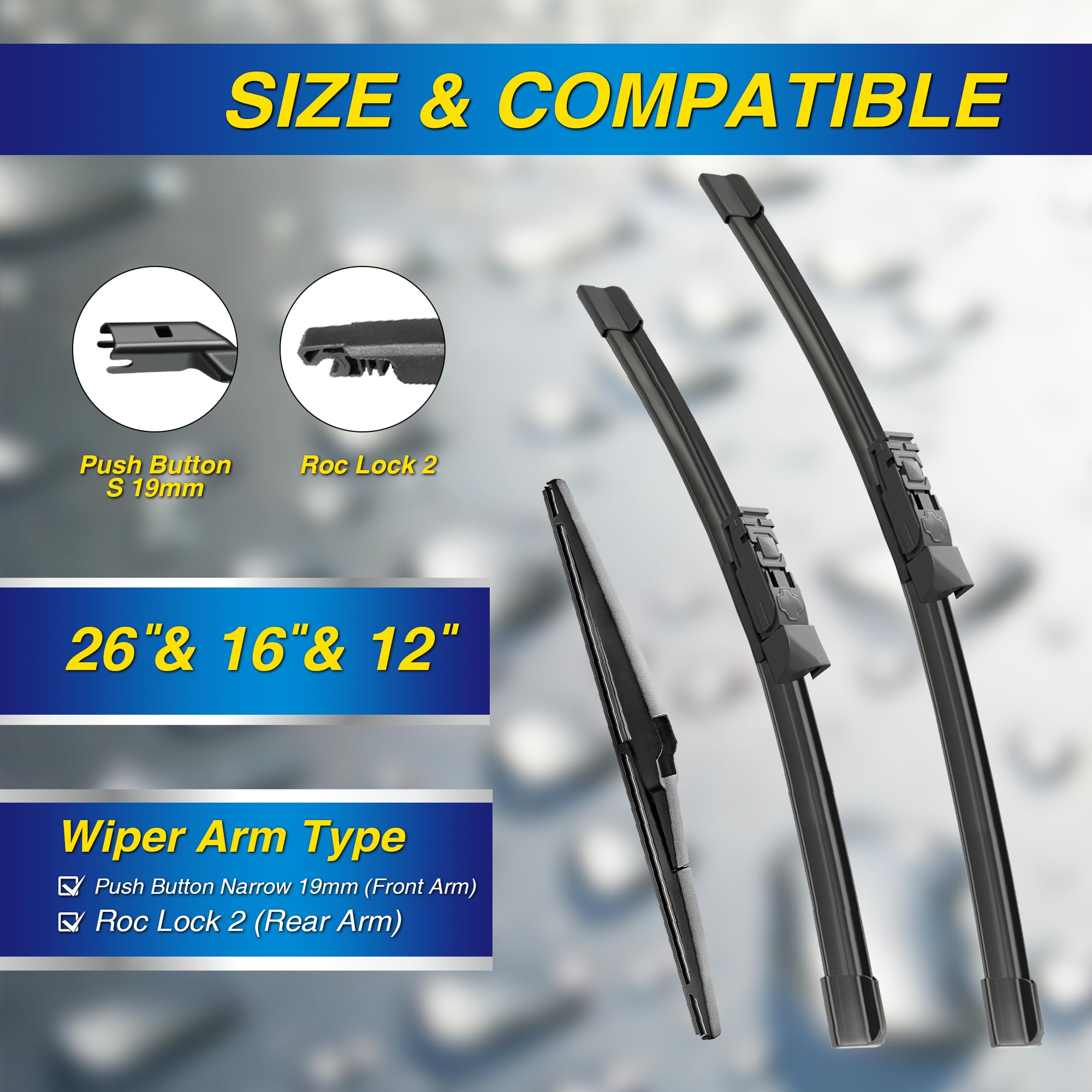 5 PLUS wiper blade for Lexus NX300 16-inch installed for smooth wipe