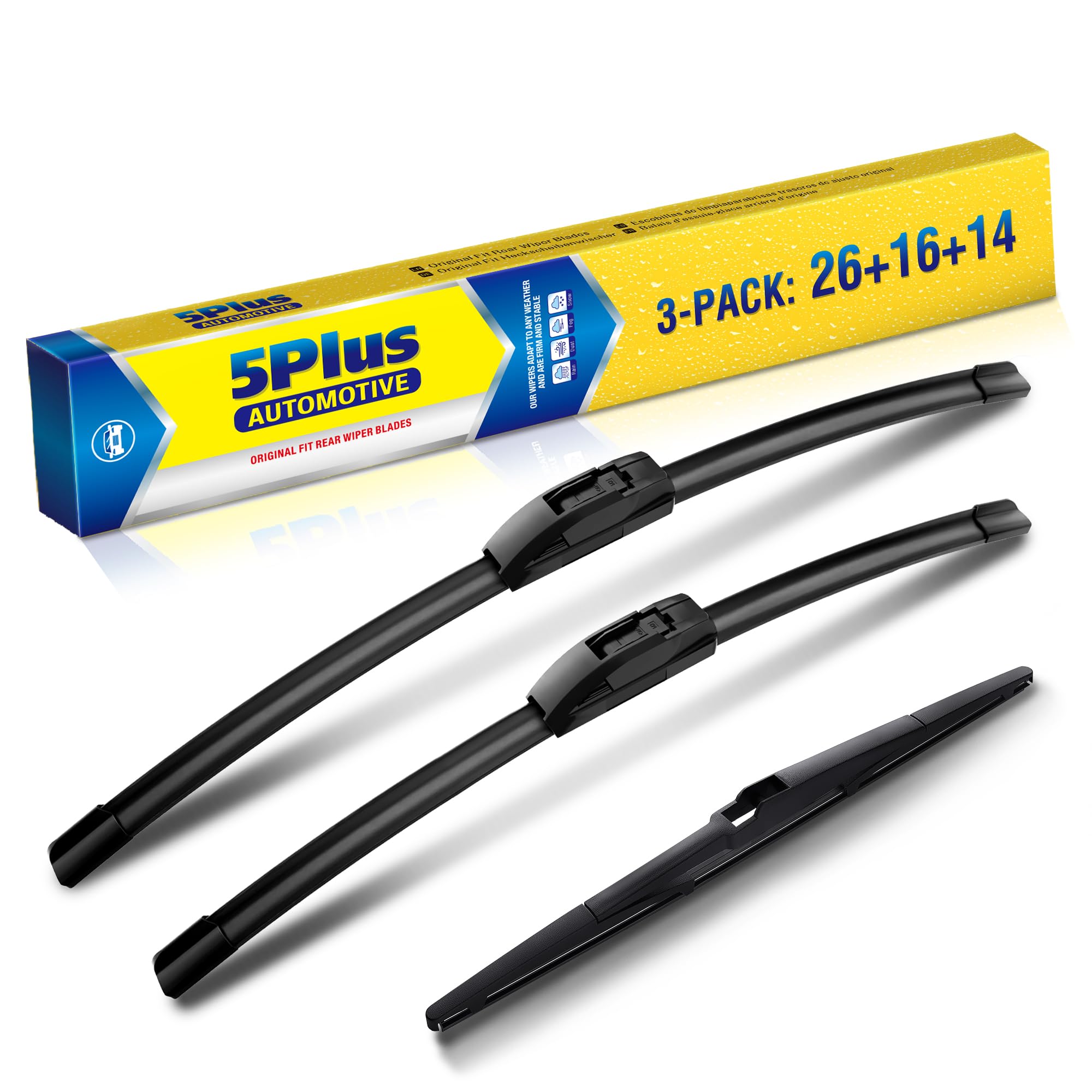 5 PLUS wiper blades pack for Venza and Tucson ready-to-install front replacement