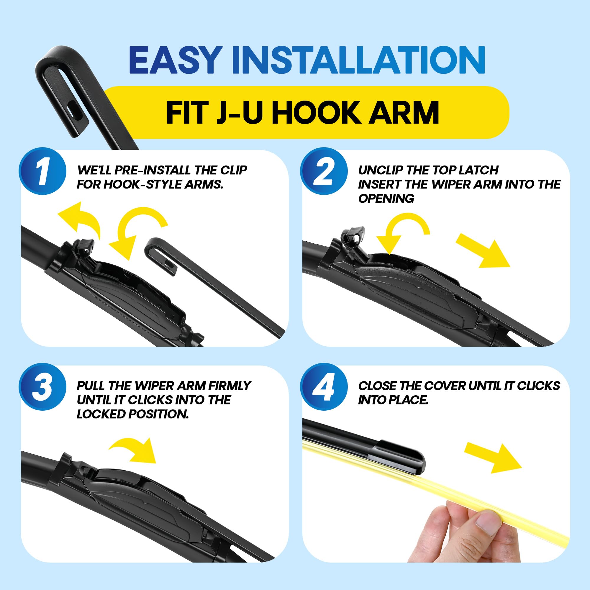 5 PLUS wiper blades quiet wiping reduces wind noise and chatter
