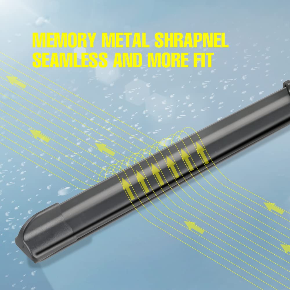 Durable hinges, clips, and spoiler components on 5 PLUS wipers.