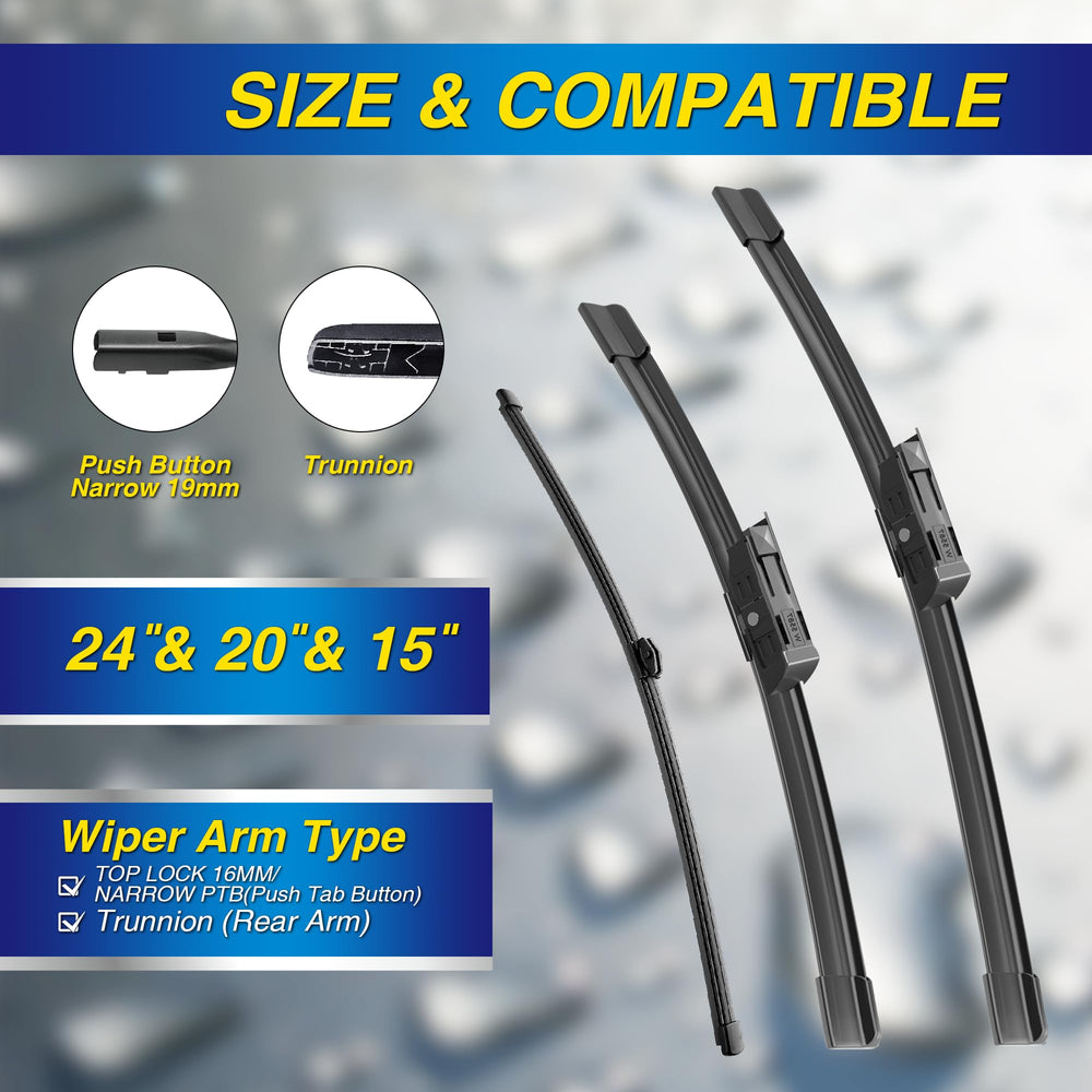 5 PLUS wipers for Audi Q5 20-front blade delivers smooth, quiet operation