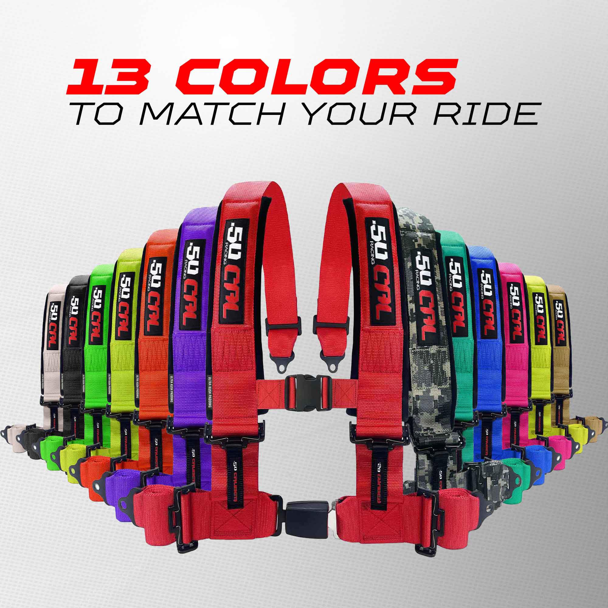 Installation example of 50 Caliber Racing 4-point harness in a Polaris RZR