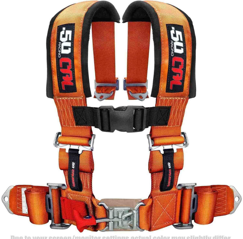50 Caliber Racing adjustable straps fit drivers of all sizes