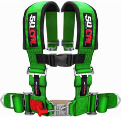 50 Caliber Racing Harness sternum strap enhances chest support.