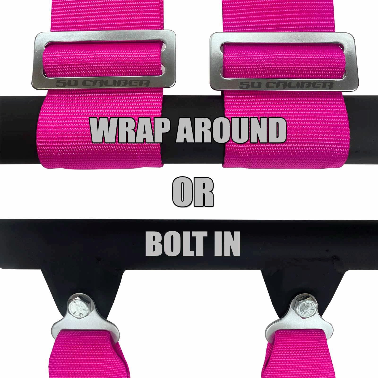 Hardware kit included with the 50 Caliber Racing harness for easy setup.