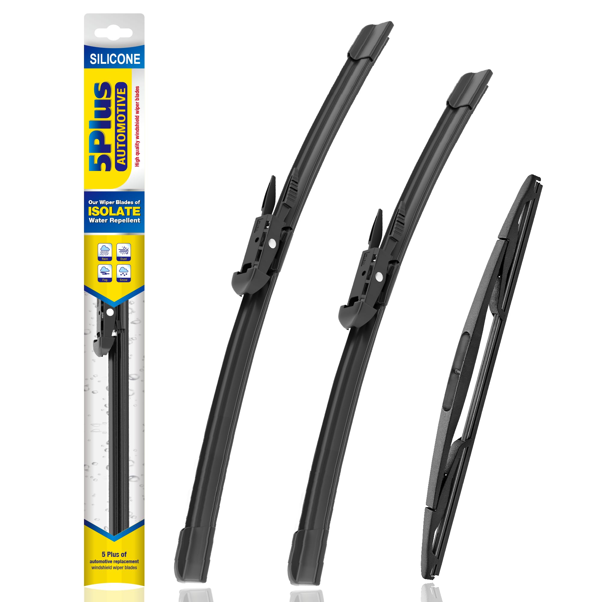 5 PLUS Buick Enclave 24-inch front blade for clear rain visibility.