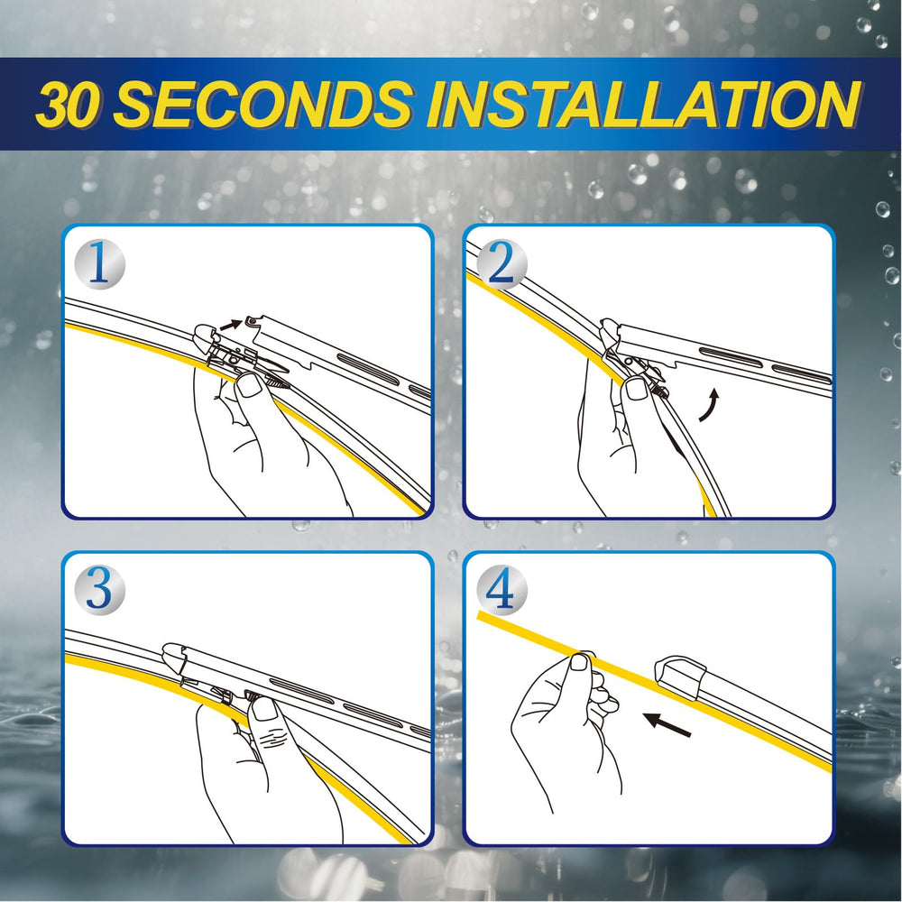 5 PLUS reinforced metal base with memory spring follows windshield curves