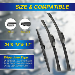 5 PLUS 18-inch front silicone wiper blade for Hyundai Santa Fe stays streak-free