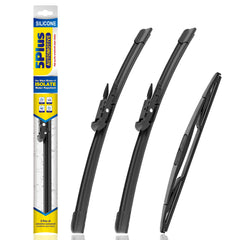 5 PLUS silicone wiper blade 20-inch driver view, delivers smooth rain clearing.