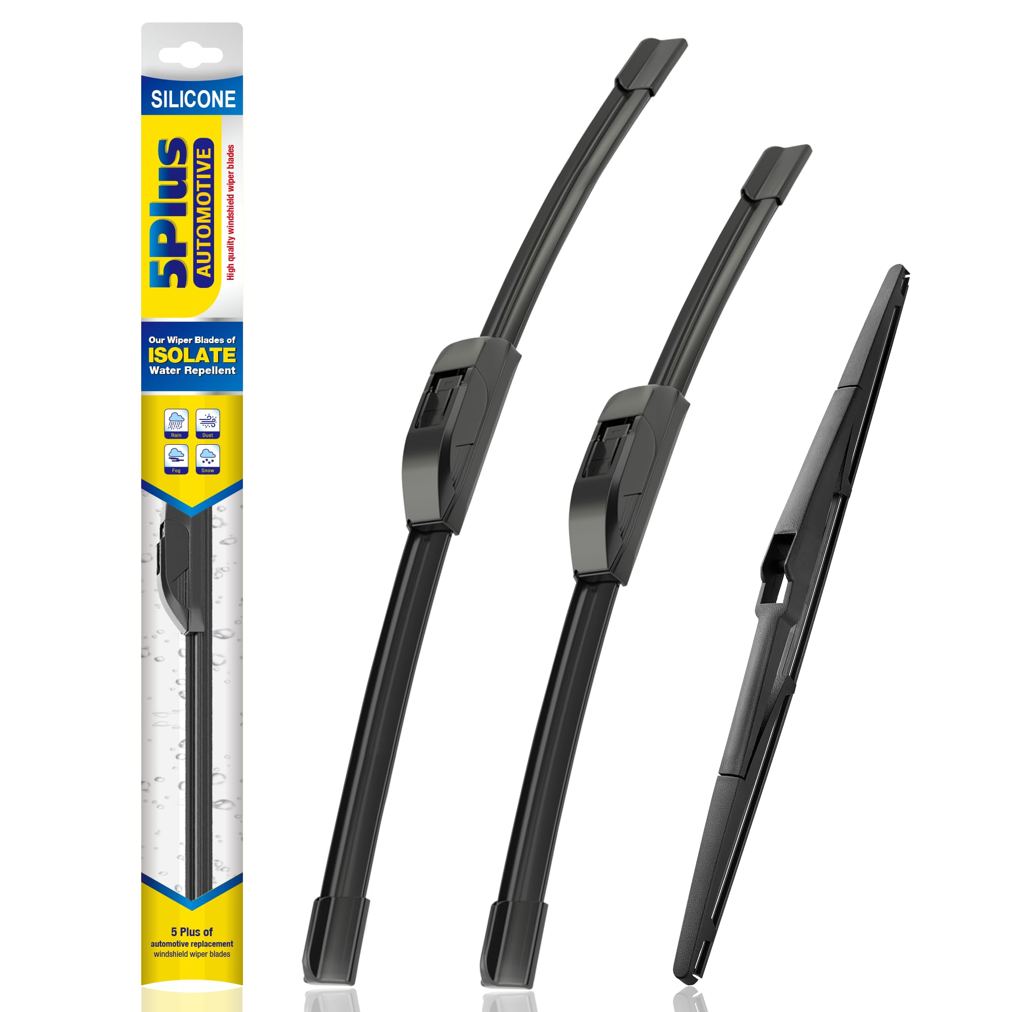 5 PLUS 24-inch front silicone wiper blade for Mazda CX-5 ensures clear visibility in rain