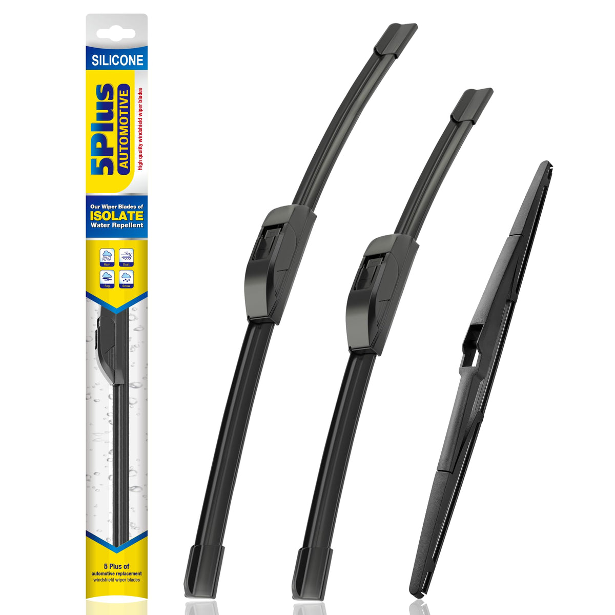 5 PLUS 24-inch front silicone wiper blade for Mazda CX-5 ensures clear visibility in rain