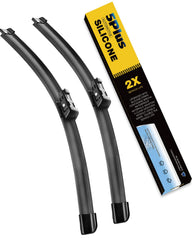 5 PLUS silicone wiper 24-inch replacement improves rain visibility on VW Jetta.
