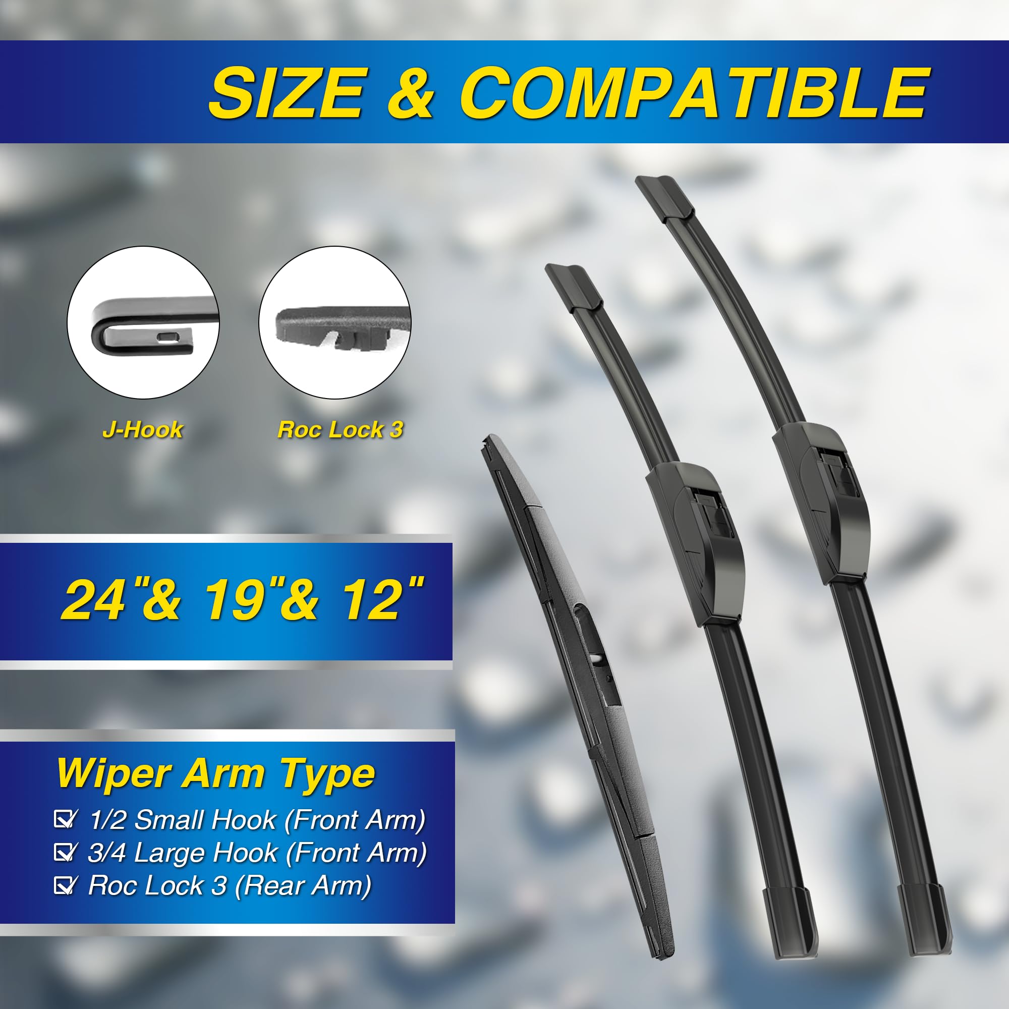 5 PLUS Armada 19-inch front silicone wiper blades ensure clear visibility daily