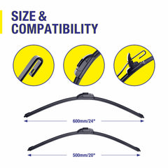 5 PLUS Toyota 4Runner 20-inch wiper blade for broad front clearing