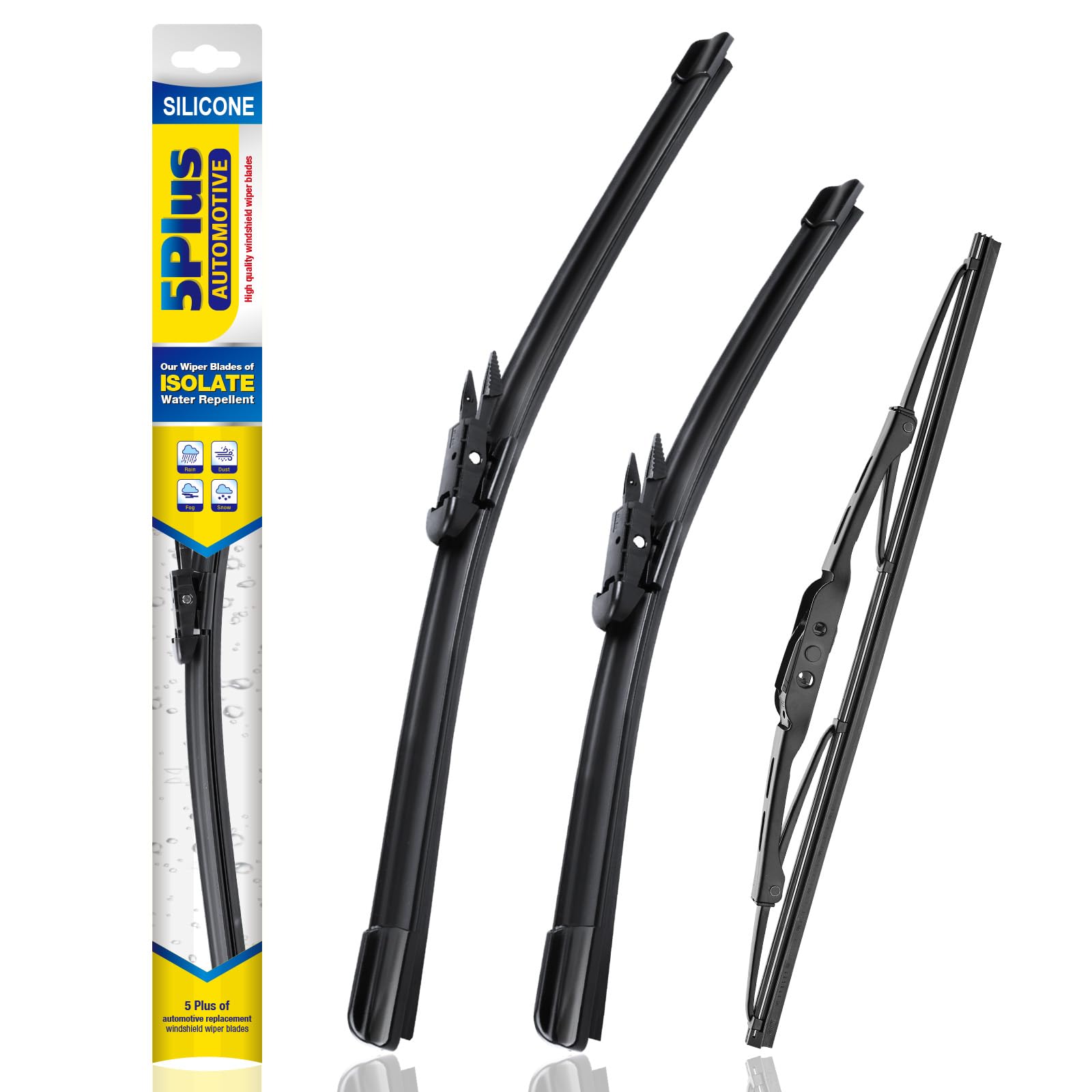 5 PLUS 24-inch windshield wiper blade on a Traverse for clear rain visibility