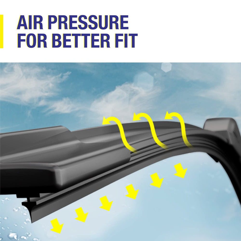 5 PLUS wiper blade with metal base design for durable performance