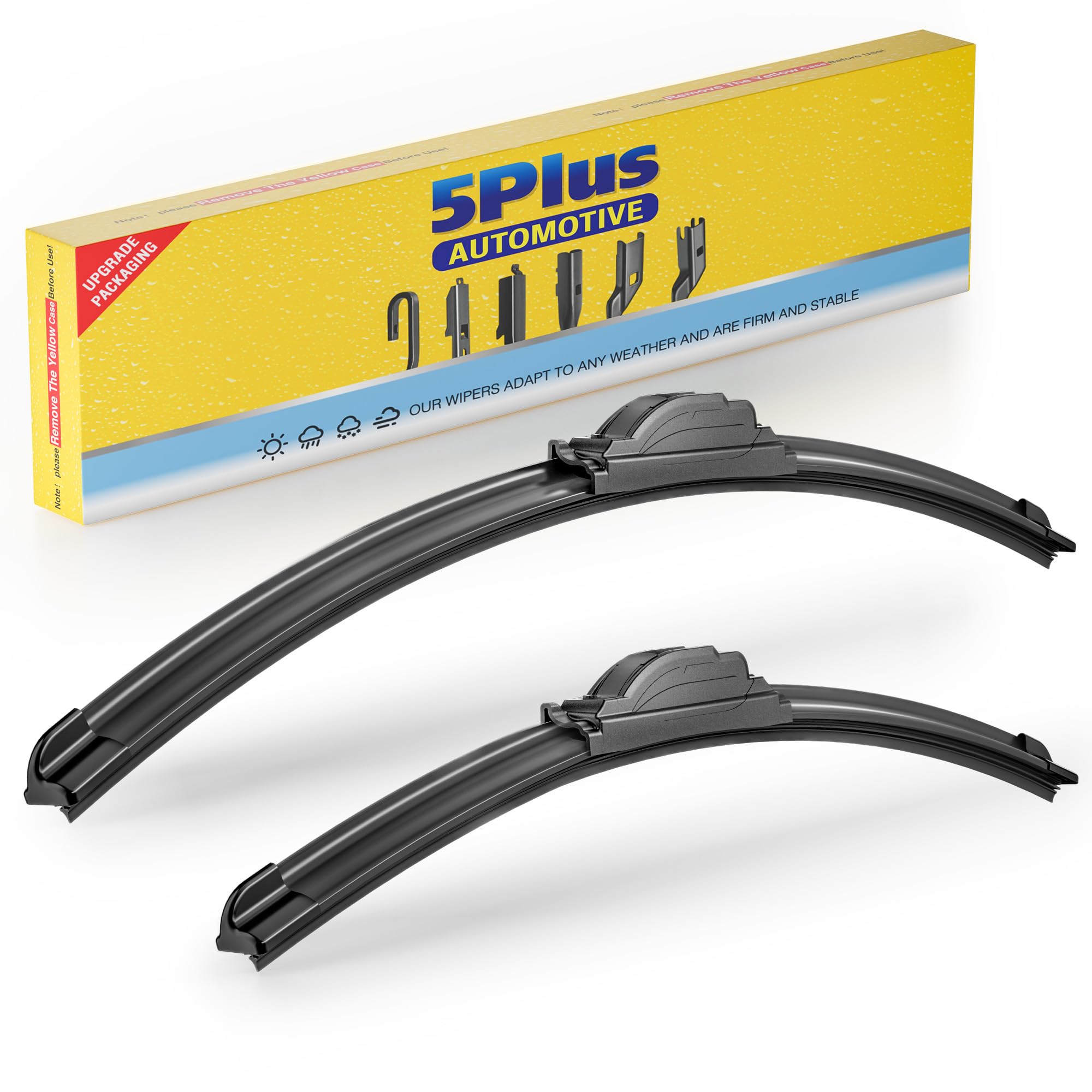 5 PLUS universal-fit wiper blade for secure installation on most cars