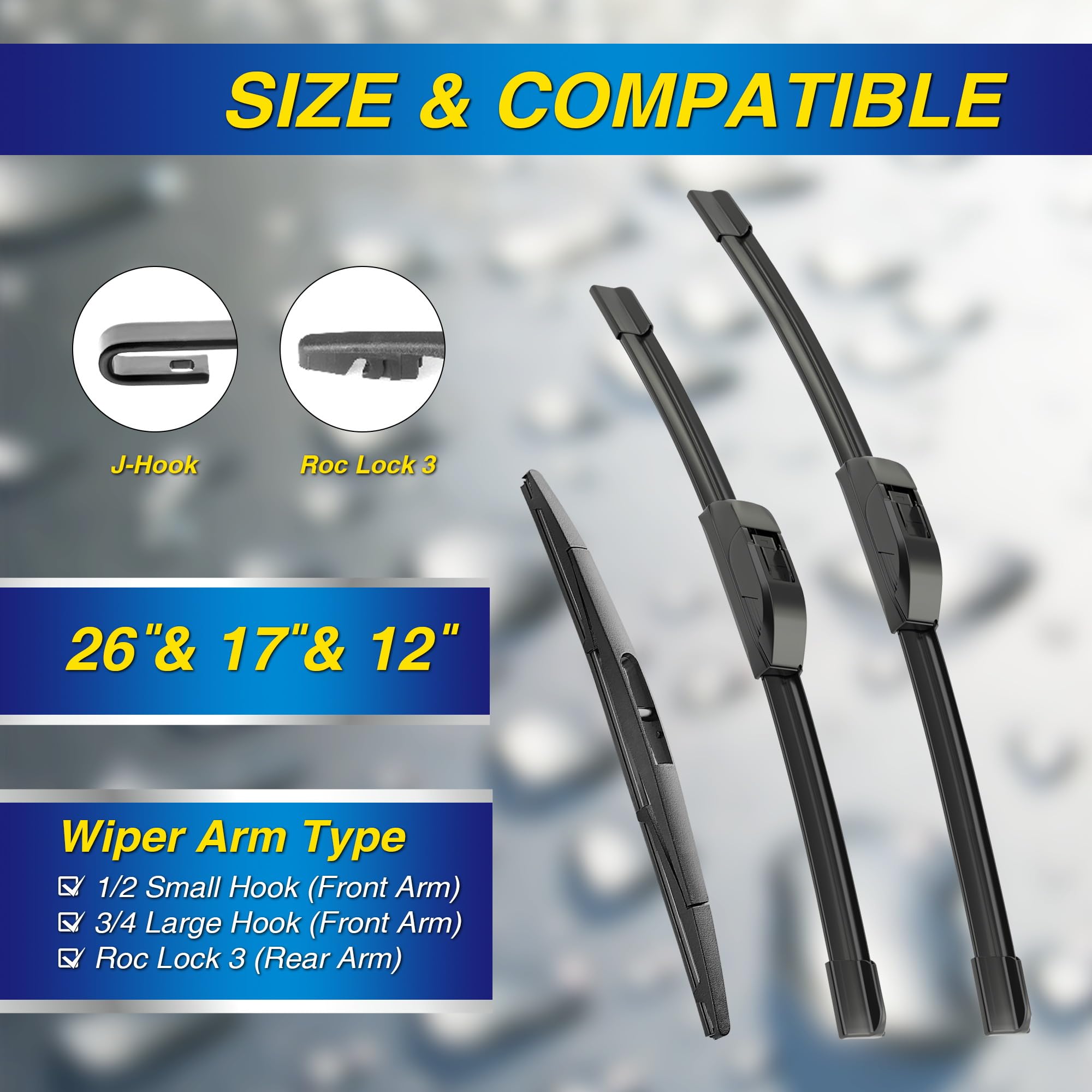 5 PLUS wiper blades front 17 inch kit for reliable performance