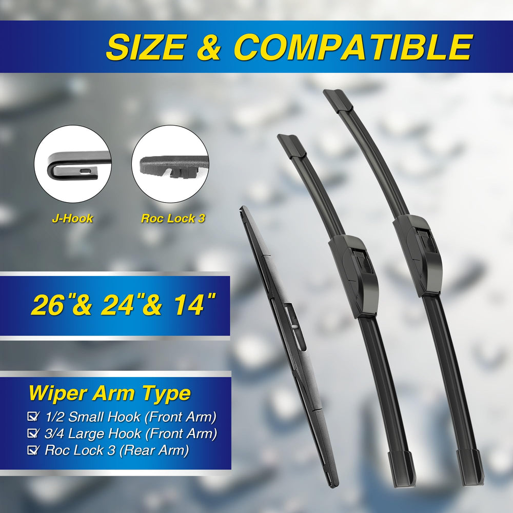 5 PLUS front passenger 24-inch wiper blade with durable graphene coating.