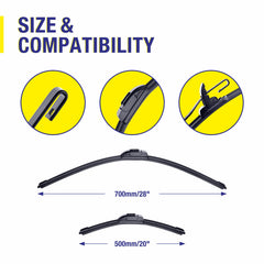 5 PLUS wiper blade Sienna 2020 side profile shows precision fit
