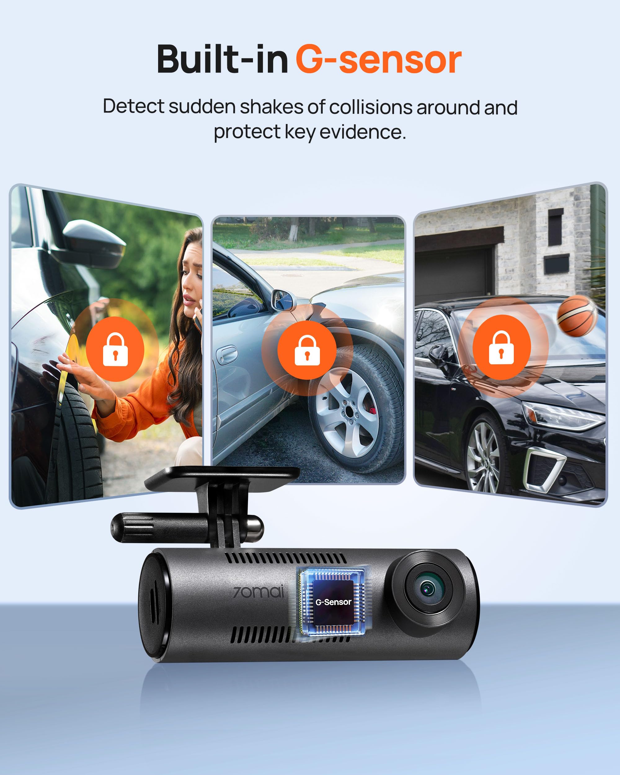 70mai M310 nighttime road capture, improved low-light clarity benefit