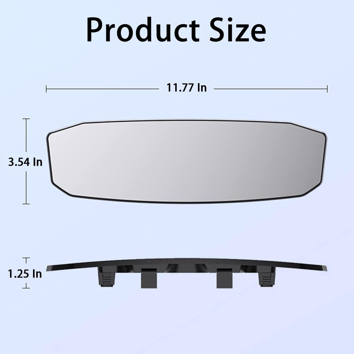 8sanlione curved glass mirror expands rear view for safer parking