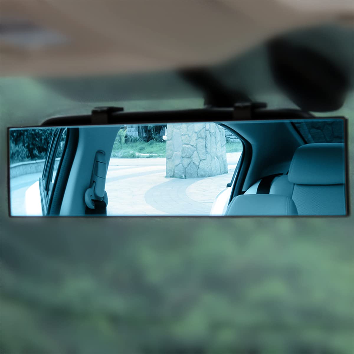 8sanlione interior car accessory blue mirror complements cabin aesthetics and visibility