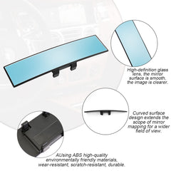 8sanlione universal clip-on rearview mirror fits most vehicles without tools