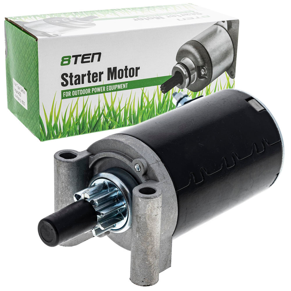 8TEN starter motor side view shows compact, easy-fit design for mounting.