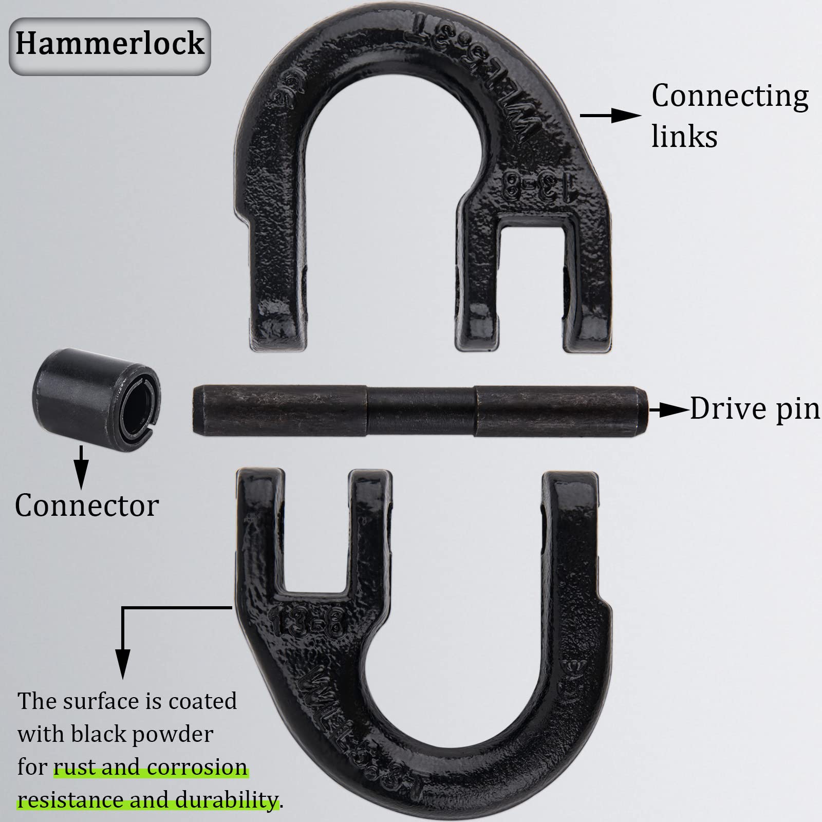 9TH SHOP Grade 80 hammerlock core emphasizes high-strength forged steel for demanding towing tasks.