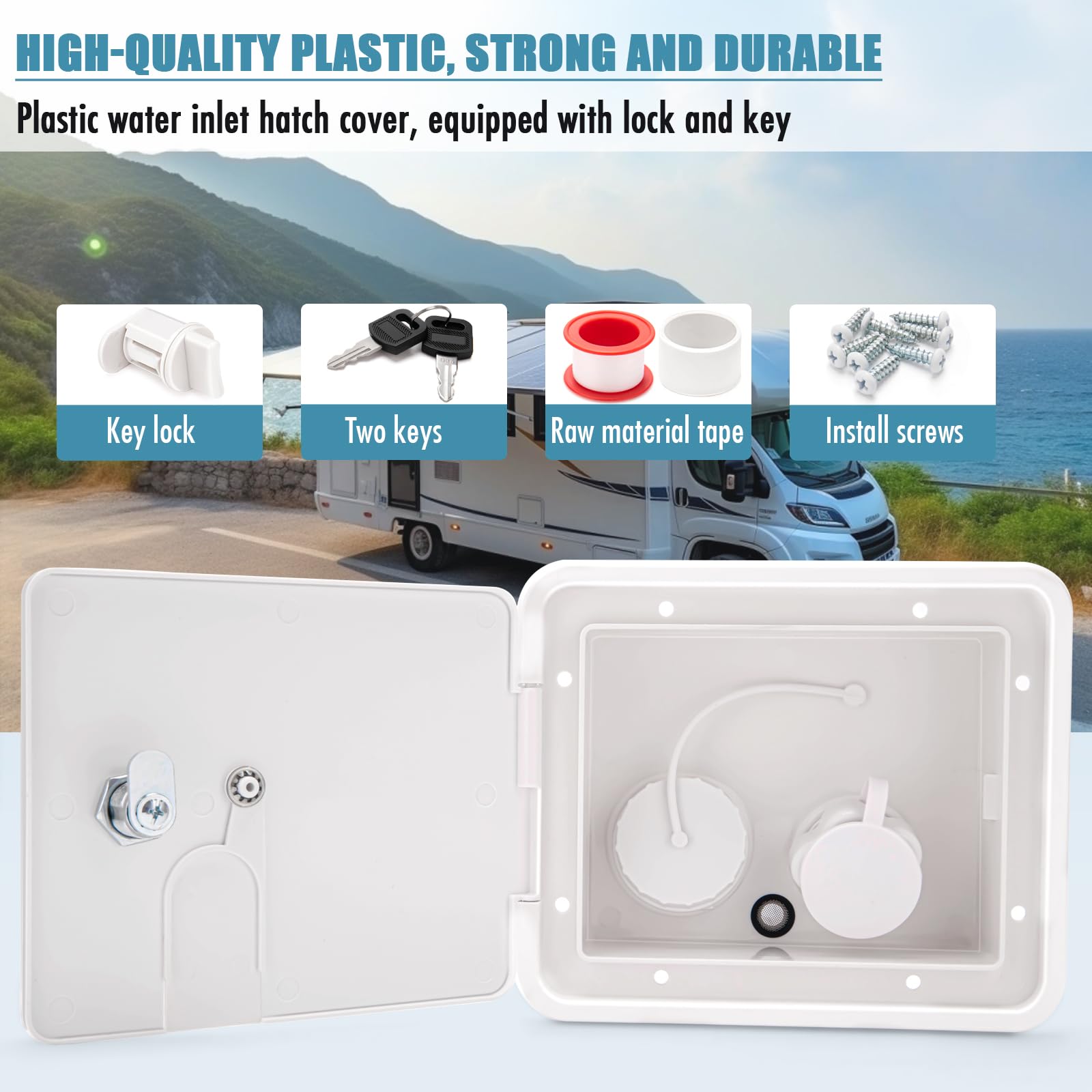 9TH SHOP hatch vent 1/2 inch enables fast water top-up