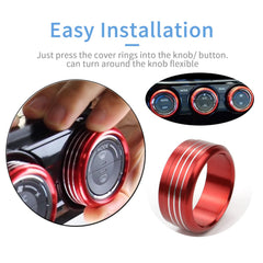 Bentolin Subaru dash button cover close-up shows premium anodized finish.