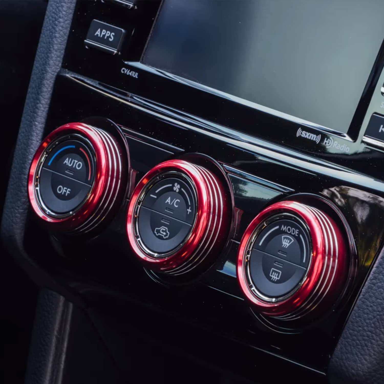 Bentolin Subaru WRX STI red trim accents interior with style.