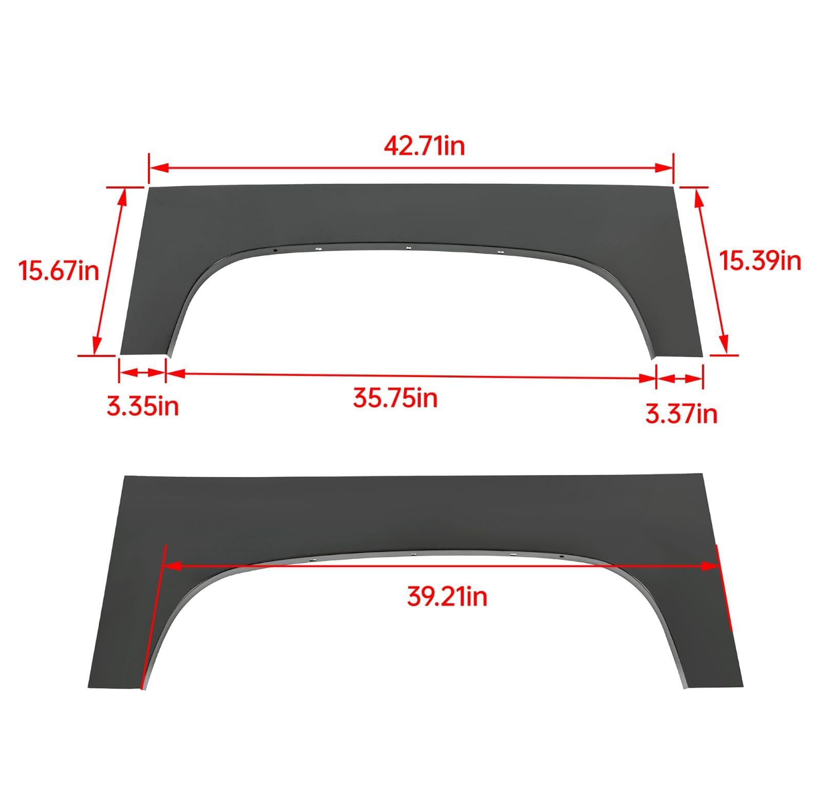 Kojem wheel arch repair panel right upper for 2007–2014 Silverado, durable steel.