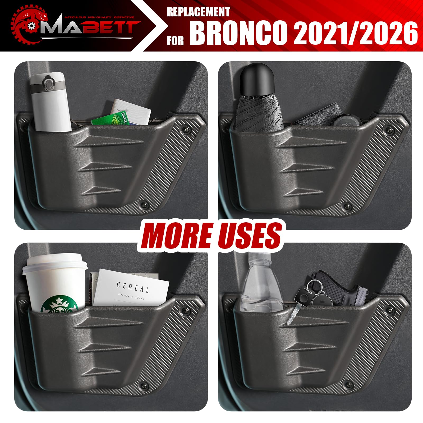 Mabett door pocket alignment aids secure placement