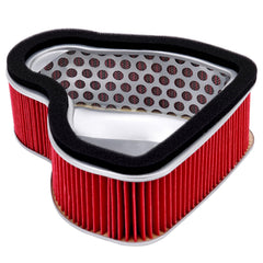 OuYi air filter for Honda VTX1300C close-up showing filtration media for clean airflow.