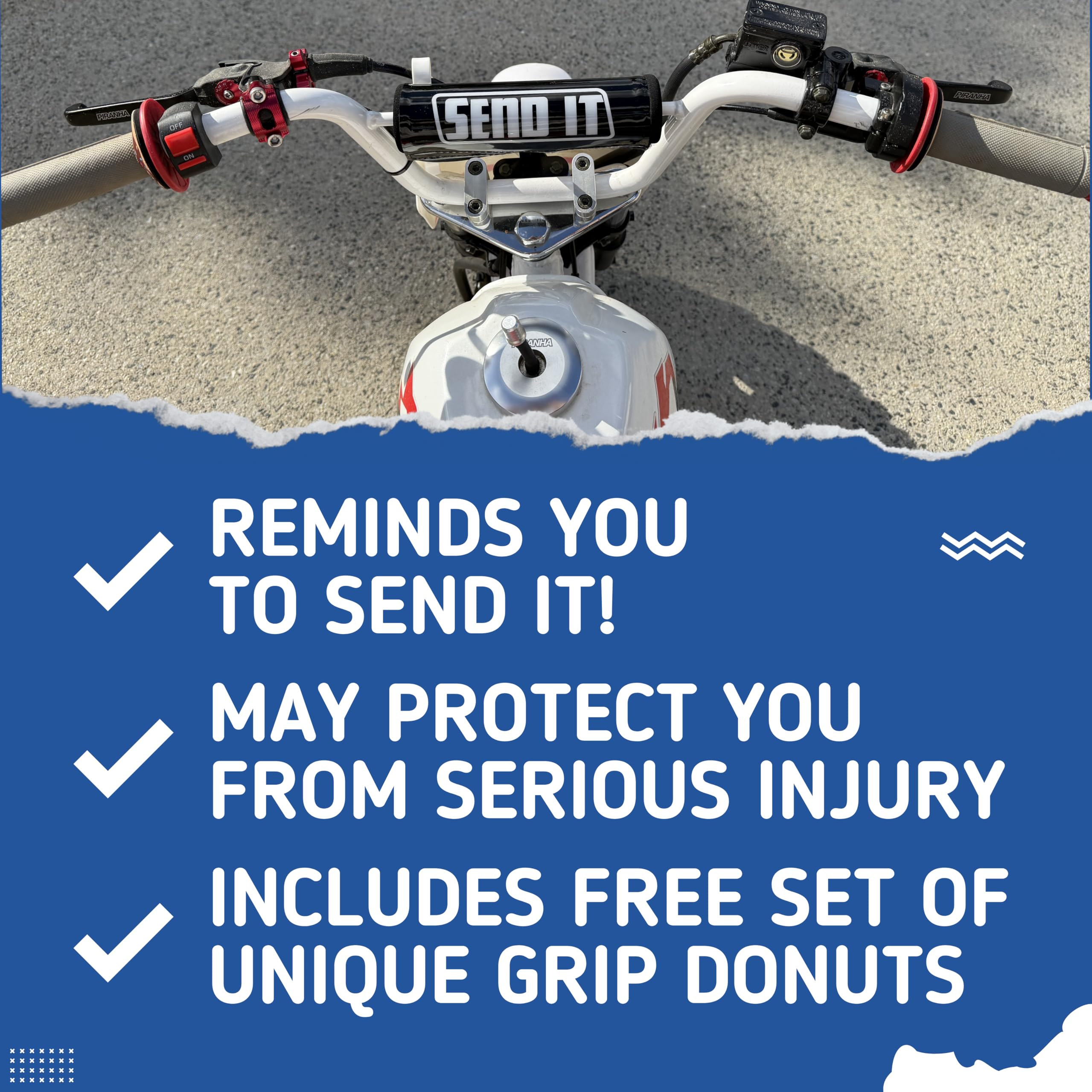 ThrottlePak SEND IT black grip donuts included for extra comfort